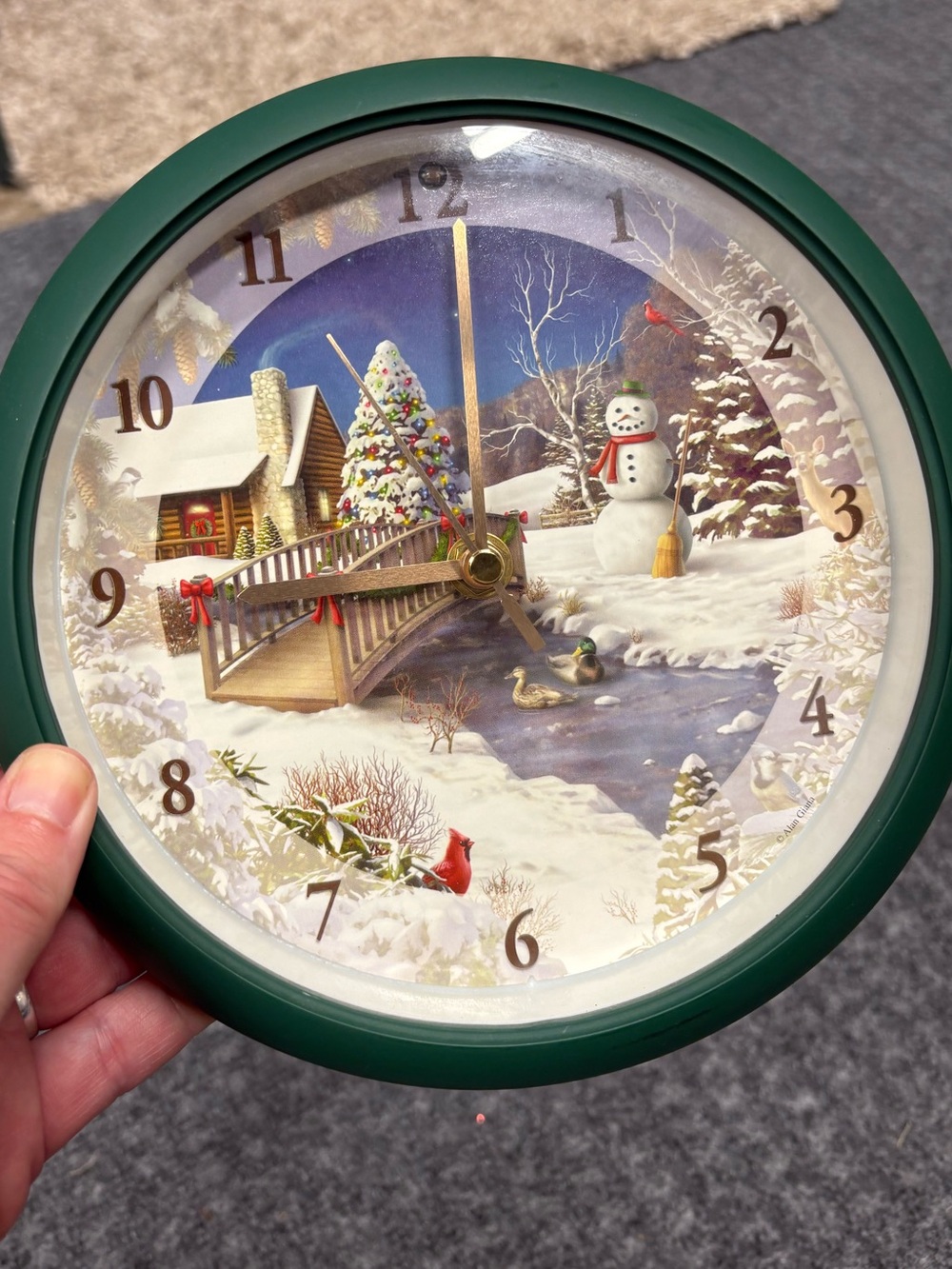 Alan Giana Christmas Clock Plays Carol on Each Hour